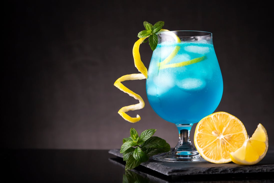 Blue lagoon cocktail