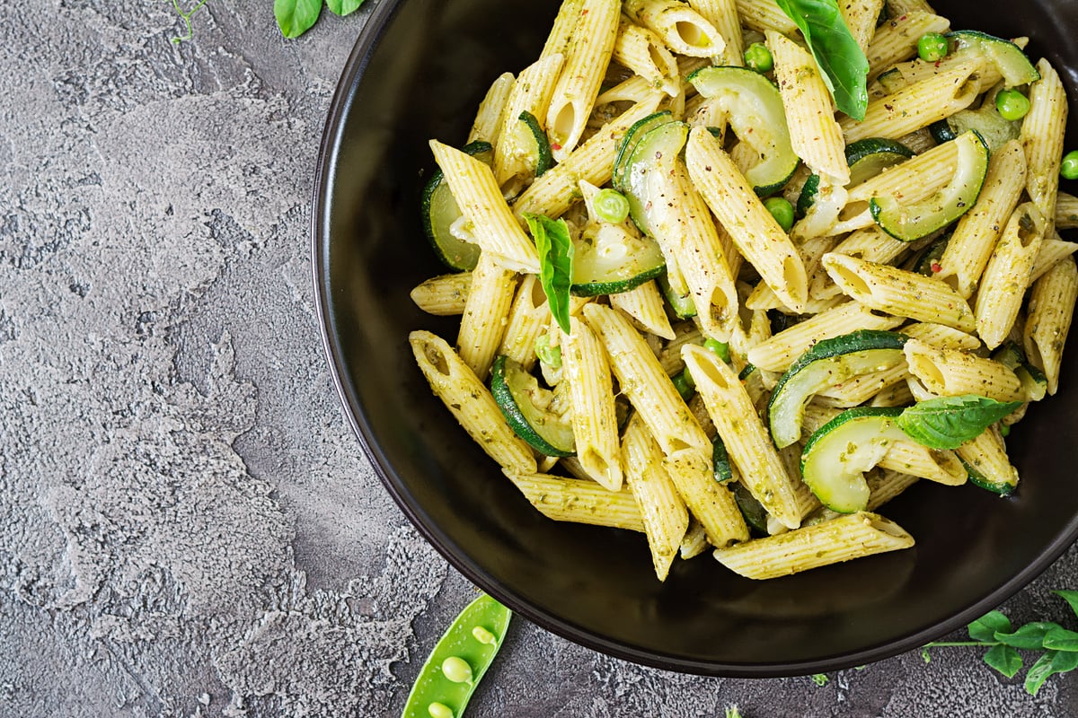 Penne Pasta with Pesto Sauce