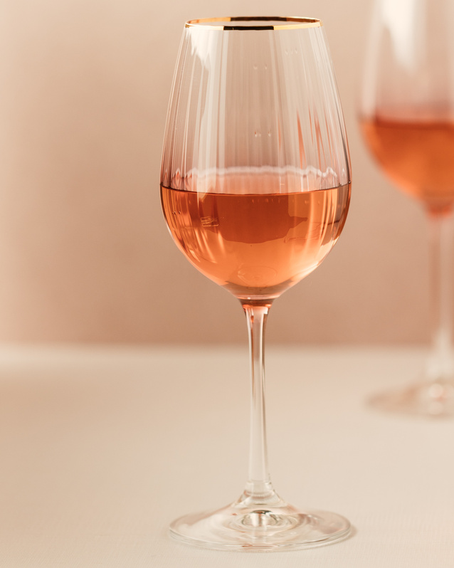 Two Glasses of Rosé Wine