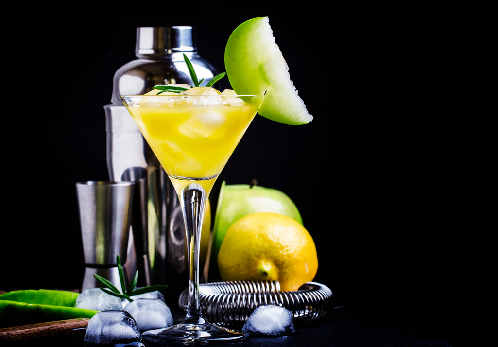Alcoholic Cocktail Apple Martini